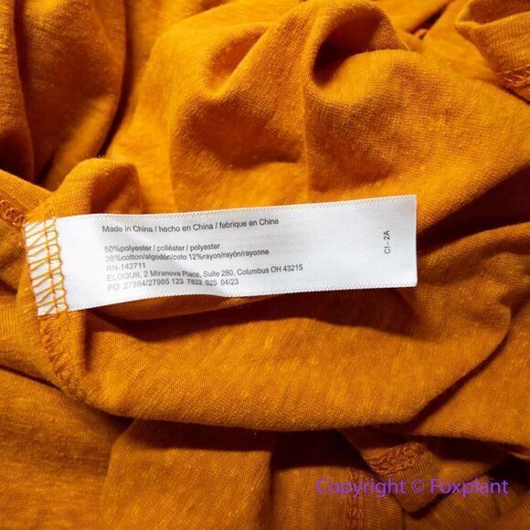 New! Eloquii orange‎ true wrap midi dress, plus size 28 - Picture 14 of 15